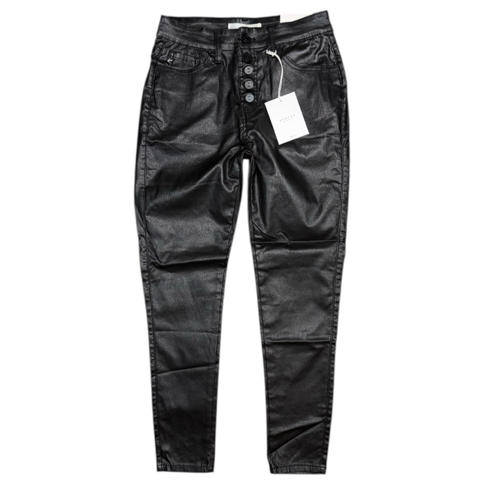 NWT KanCan Autumn High Rise Faux Leather Ankle Skinny Pants Women’s 27 Black